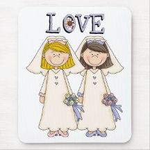 Kundengerechte homosexuelle weibliche Hochzeits-T- Mousepads