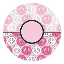 Kundengerechte rosa Friedenssymbol-Karte (2)