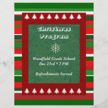 Kundengerechtes Ereignis: Weihnachtsprogramm Bedruckte Flyer