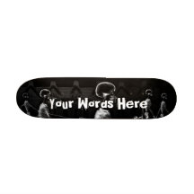 Kundenspezifische B&W Röntgenstrahl-Skelettemitter Bedrucktes Skateboard