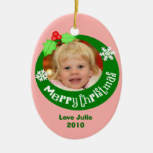 Kundenspezifische Foto-u. Text-Weihnachtsbaum-Verz Ornamente