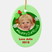 Kundenspezifische Foto-u. Text-Weihnachtsbaum-Verz Ornamente