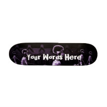 Kundenspezifische lila Röntgenstrahl-Skelettemitte Bedrucktes Skateboard