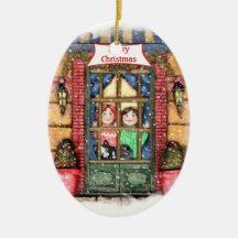 Kundenspezifische Text-Weihnachtsbaum-Verzierung Ornament