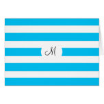 Kundenspezifisches Monogramm-aquamarines Blaues un Karte