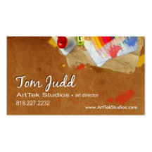 Kunst-Direktor: Entwurfs-Studio-Grafiker-Maler Visitenkartenvorlage