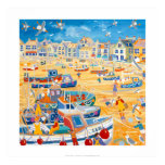 Kunst-Druck: Boote und Seile, St. Ives, Cornwall poster