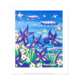 Kunst-Druck: Iris-Blau poster