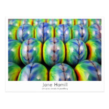 Kunst GlasLampwork Perlen - "Regenbogen-gefärbte K Postkarten