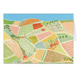 Kunst-Karte: Rasteau Abhang, Provence, Frankreich karten