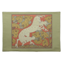 Kunst Nouveau Pferd Tischsets
