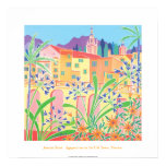Kunst-Plakat: Agapanthus in der alten Stadt, Mento poster