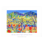 Kunst-Plakat: Kirschen, Mohnblumen und Gänseblümch poster