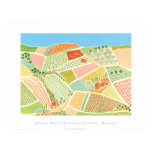 Kunst-Plakat: Provence-Abhang, Rasteau, Frankreich poster