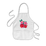 Kunst-Schutzblech: Tropische Hibiscus-Blumen. Kind schürzen