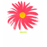 Kunst-Spitze: Klassisches rosa Gänseblümchen. Rosa t-shirts