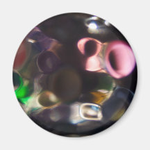 Künstlerische bunte Kiesel - abstraktes Kunstfoto Kühlschrankmagnet