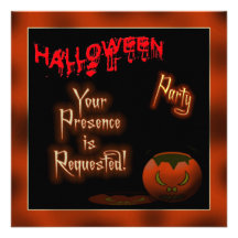 Kürbis-Halloween-Einladung