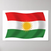 Kurdistan-Flaggen-Plakat-Druck