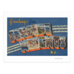 Küsten-Höhen, New-Jersey - große Buchstabe-Szene Postkarte