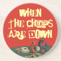 Küstenmotorschiff-Schürhaken-Idiomchips sind hinun