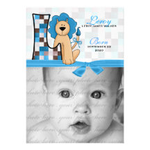 "L" décoré d'un monogramme faire-part de naissance