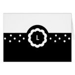 L:: Monogramm L punktiertes Schwarzes u. weißes An