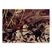 La bataille du romano de San par Paolo Uccello Carte De Vœux