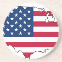La carte des Etats-Unis, Etats-Unis diminuent Dessous De Verres