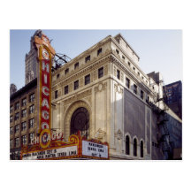 La carte postale historique de théâtre de Chicago