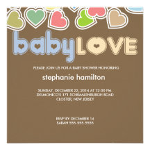 La coutume aime la douche de bébé invitations personnalisées