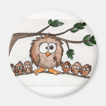 La famille de hibou aimant