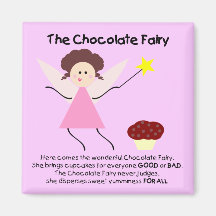 La fée de chocolat magnets pour réfrigérateur
