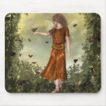 La fée Mousepad de papillon Tapis De Souris