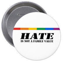 La haine n'est pas une valeur familiale pin's avec agrafe