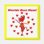 La meilleure maman du monde - cercle de l'amour aimant pour réfrigérateur