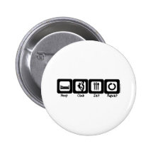 La montée de sommeil mangent la répétition pin's avec agrafe