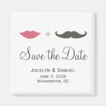 La moustache et les lèvres font gagner la date magnets