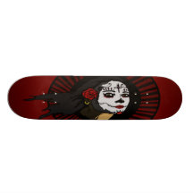 "La Muerta" auf ROTEM Brett Personalisiertes Skateboarddeck