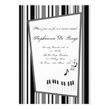 la musique 5x7 note l'invitation