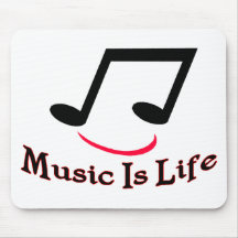 La musique est la vie tapis de souris