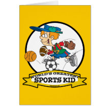 LA PLUS GRANDE BANDE DESSINÉE D'ENFANT DE SPORTS D CARTE DE VŒUX