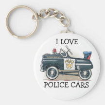 La police pédale voiture Keychain de cannette de f Porte-clefs
