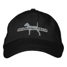 La silhouette Jack Russell Terrier a brodé le chap Casquettes De Baseball Brodées