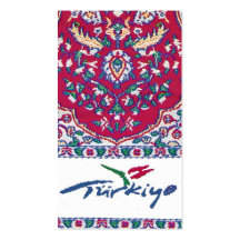 La Turquie, turc, textile, tissu, rouge amorti de  Cartes De Visite Professionnelles