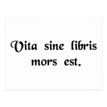 La vie sans livres est la mort carte postale