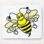 L'abeille enfilée de gants tapis de souris