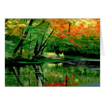 Lac paisible fall carte de vœux