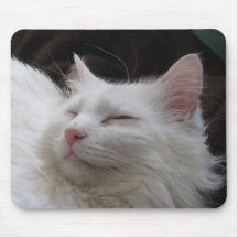 Lächelnde türkische Angora-Katze Mousepad