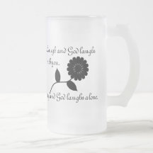 Lachen und Gott lacht mit Ihnen Teetasse